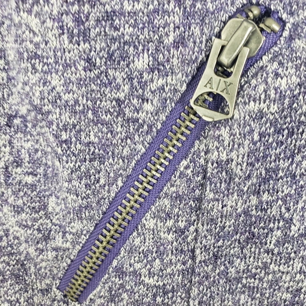 Armani Exchange knit moto snap jacket I26 - Picture 4 of 8